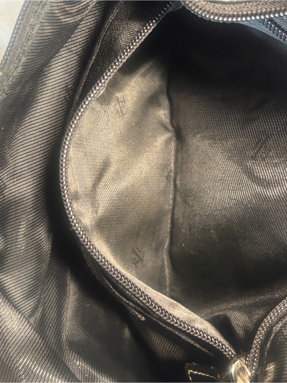 Vintage Lauren Ralph Lauren Black Pebbled Leather Braided-Handle Shoulder Bag - Picture 5 of 8